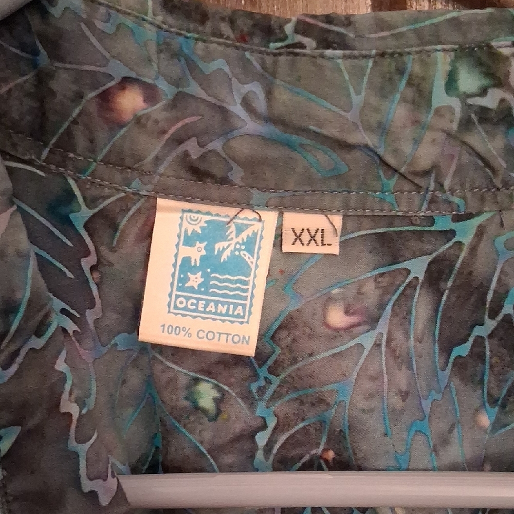 Oceania Abstract Cotton Shirt XXL